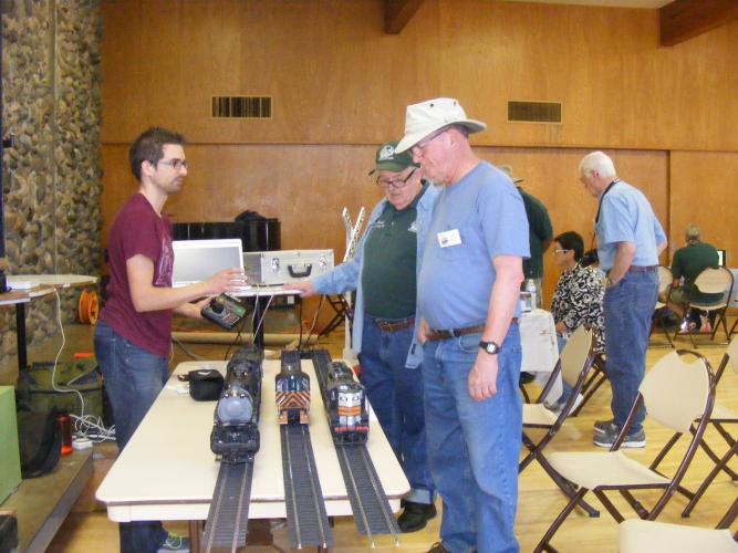 Demonstrating advanced sound/control systems.